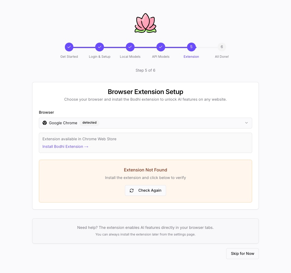 Setup Browser Extension